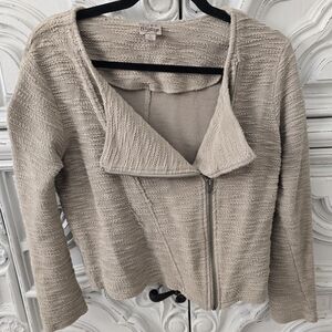 Camo Vintage Textured Zip-Front Jacket - Pale Sage